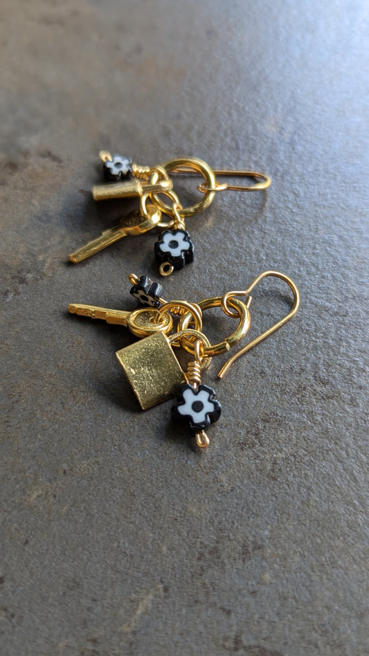 Lock & Key Earrings