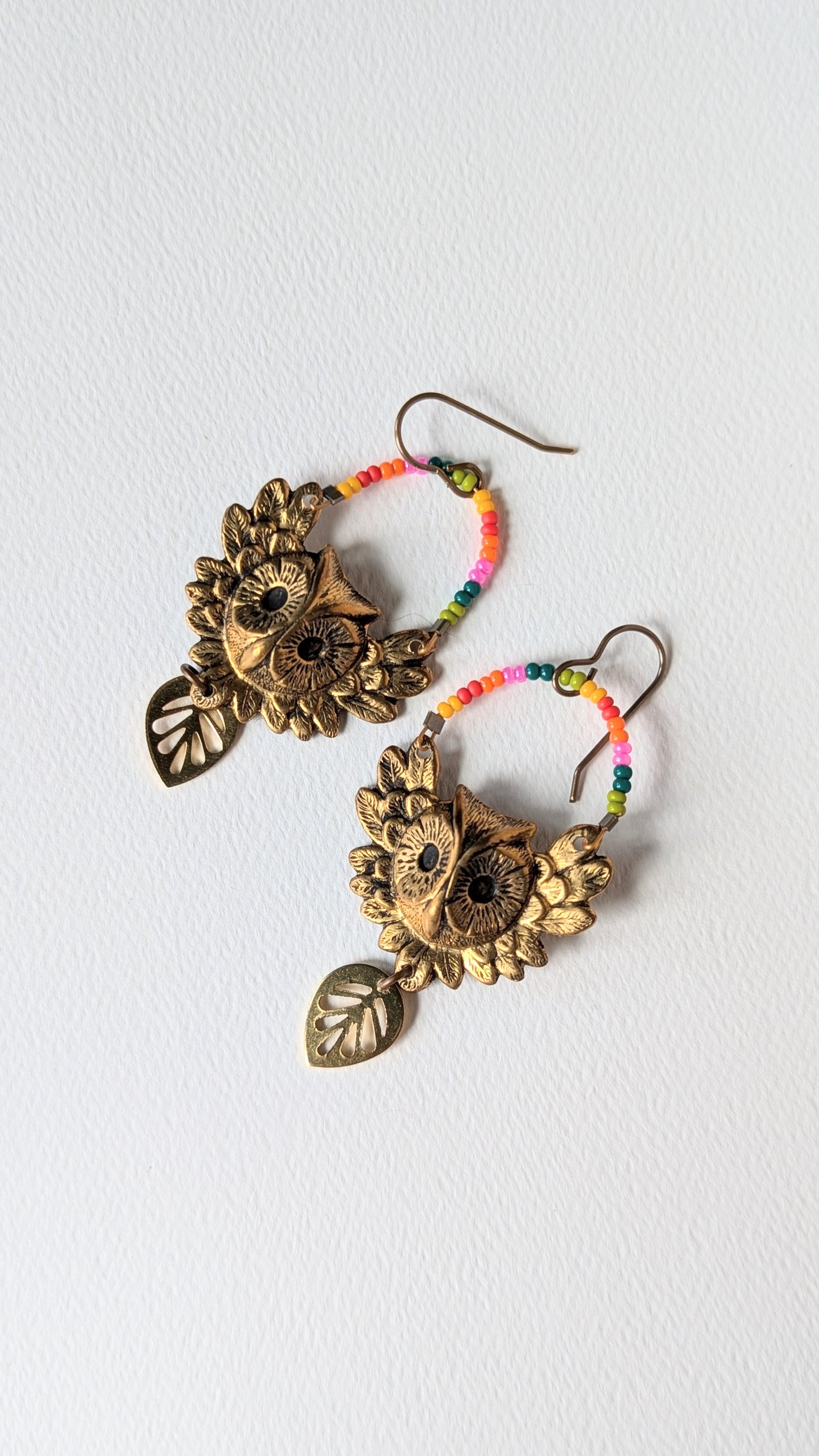 Rainbow Owls Earrings