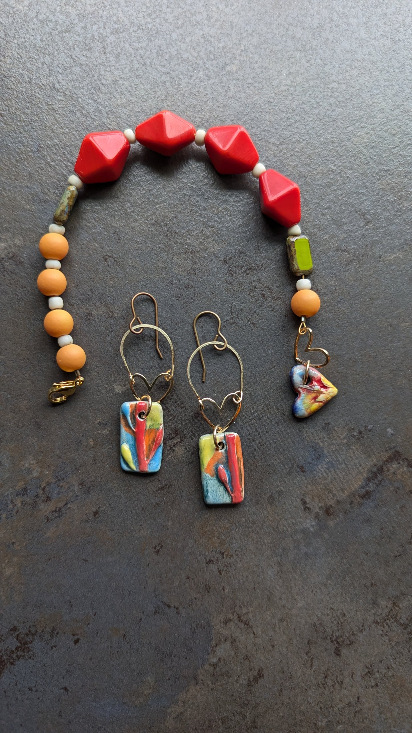 Ceramic Dangle Earrings