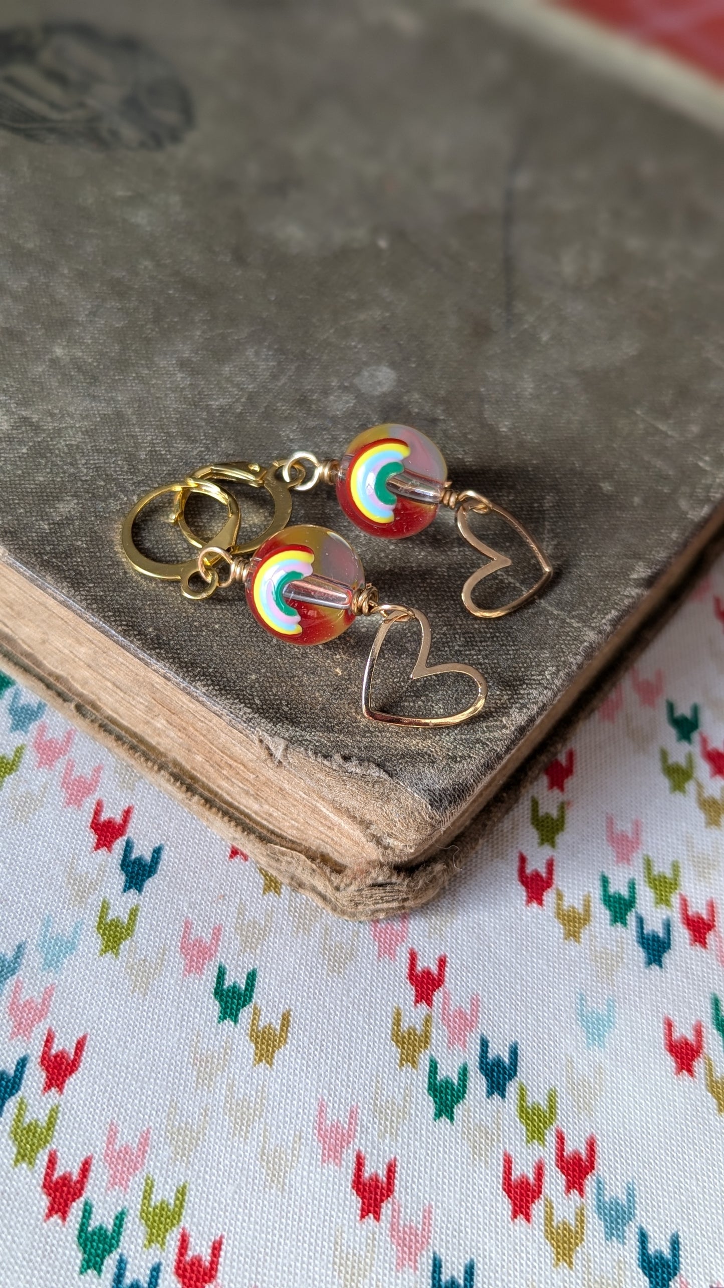 Rainbows and Hearts Earrings