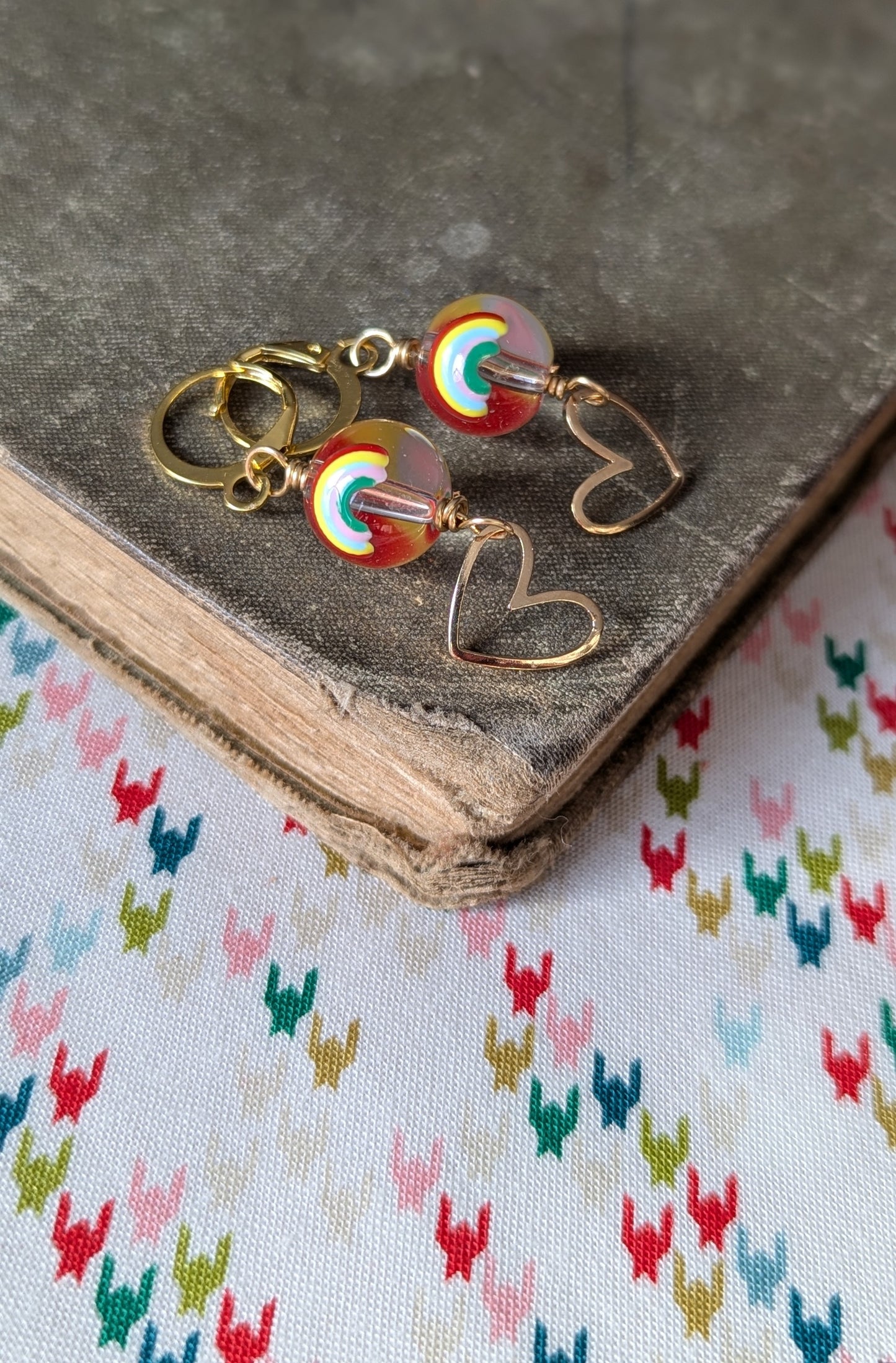 Rainbows and Hearts Earrings