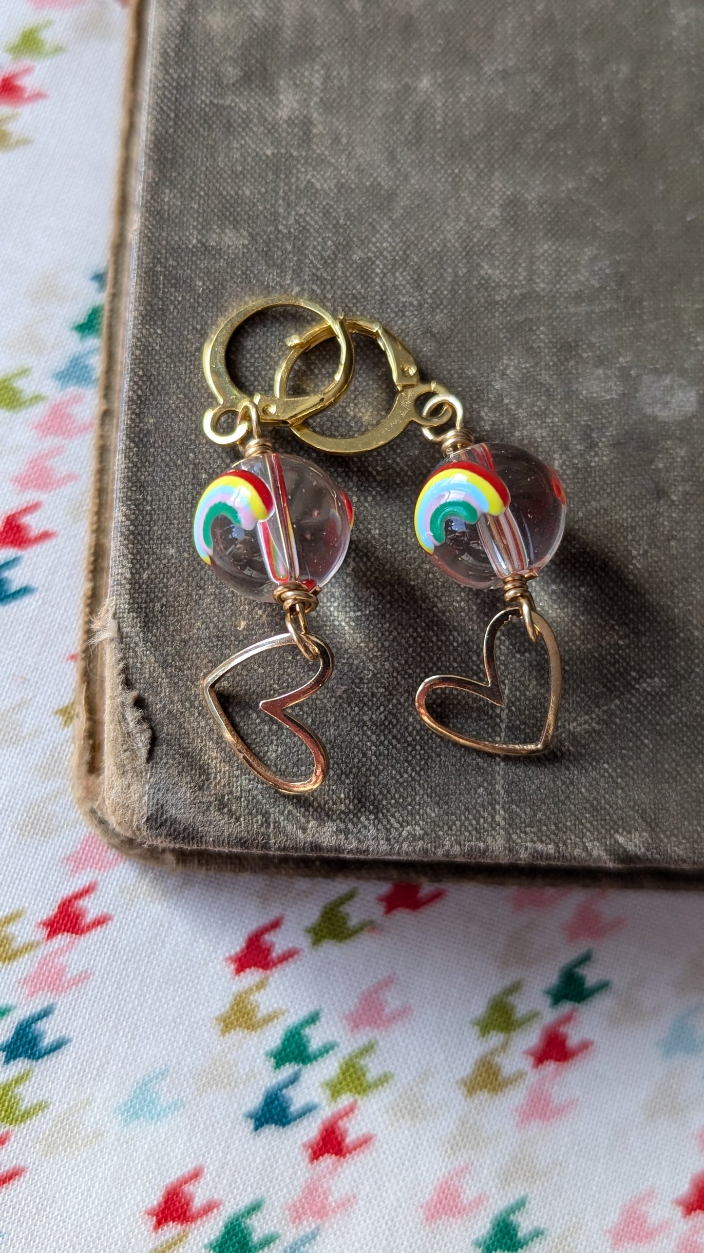 Rainbows and Hearts Earrings