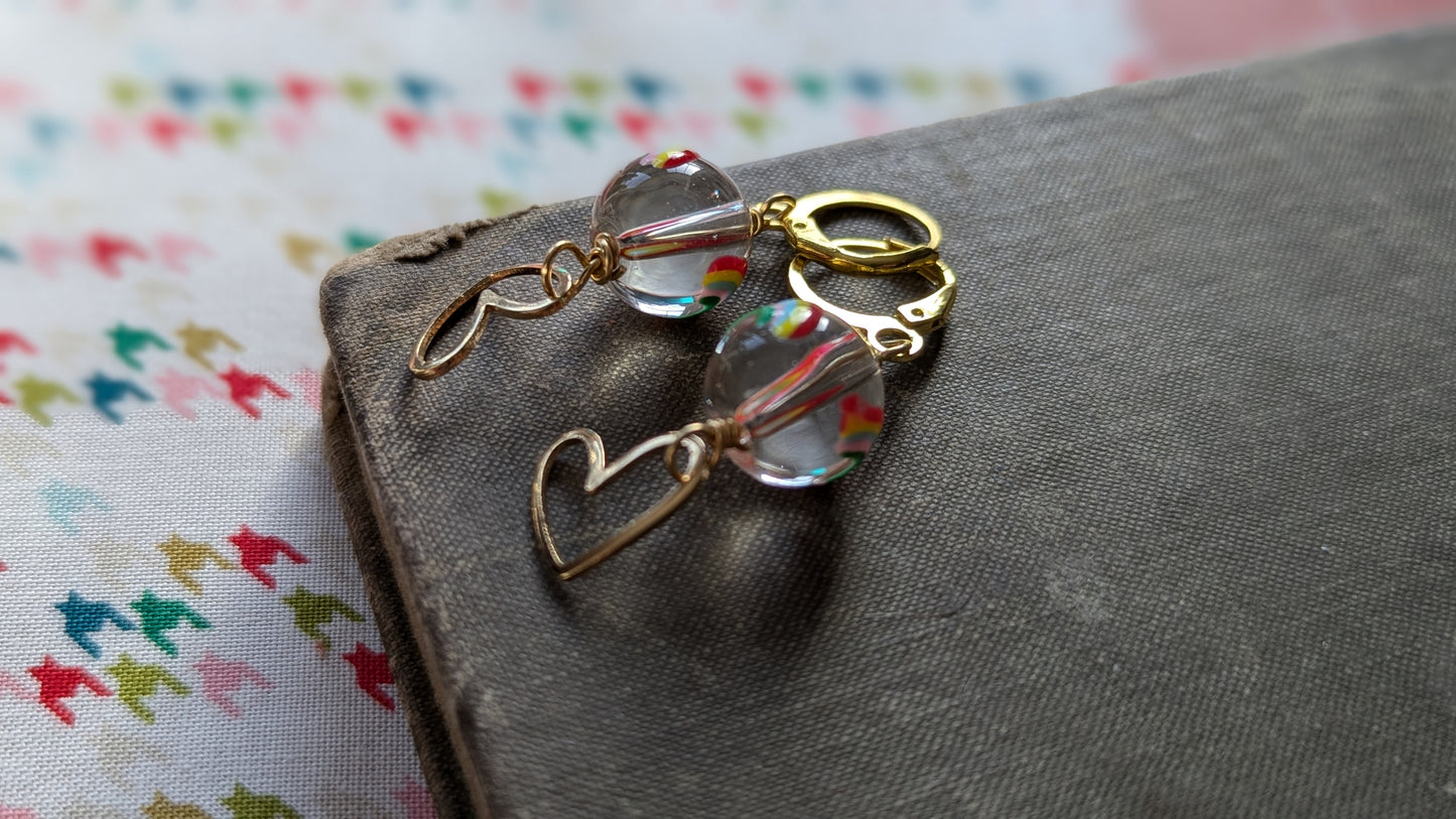 Rainbows and Hearts Earrings