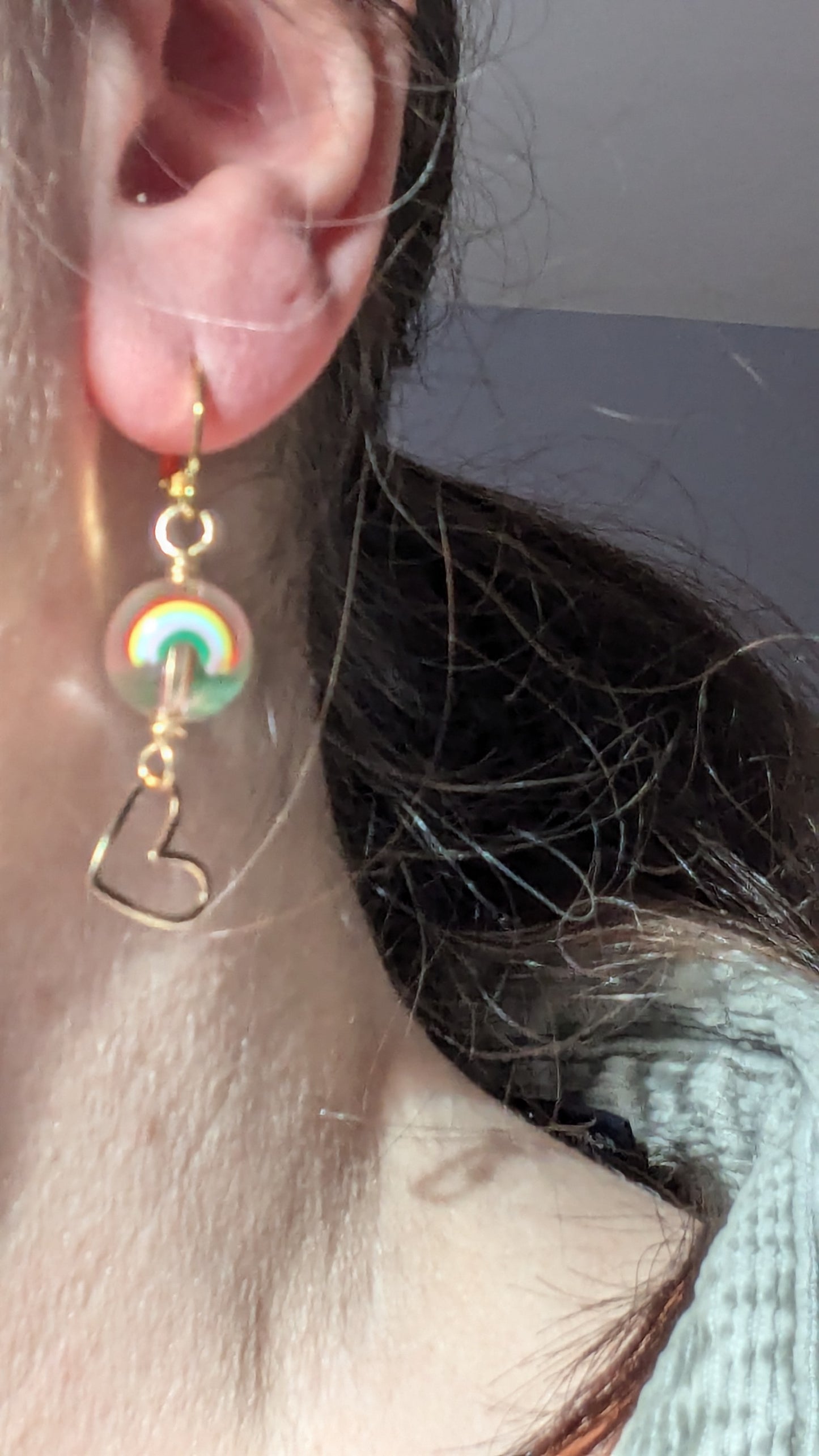 Rainbows and Hearts Earrings